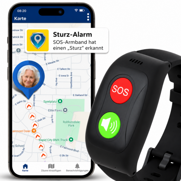 SOS-Armband Persönliches Notfall-Reaktionssystem für Senioren