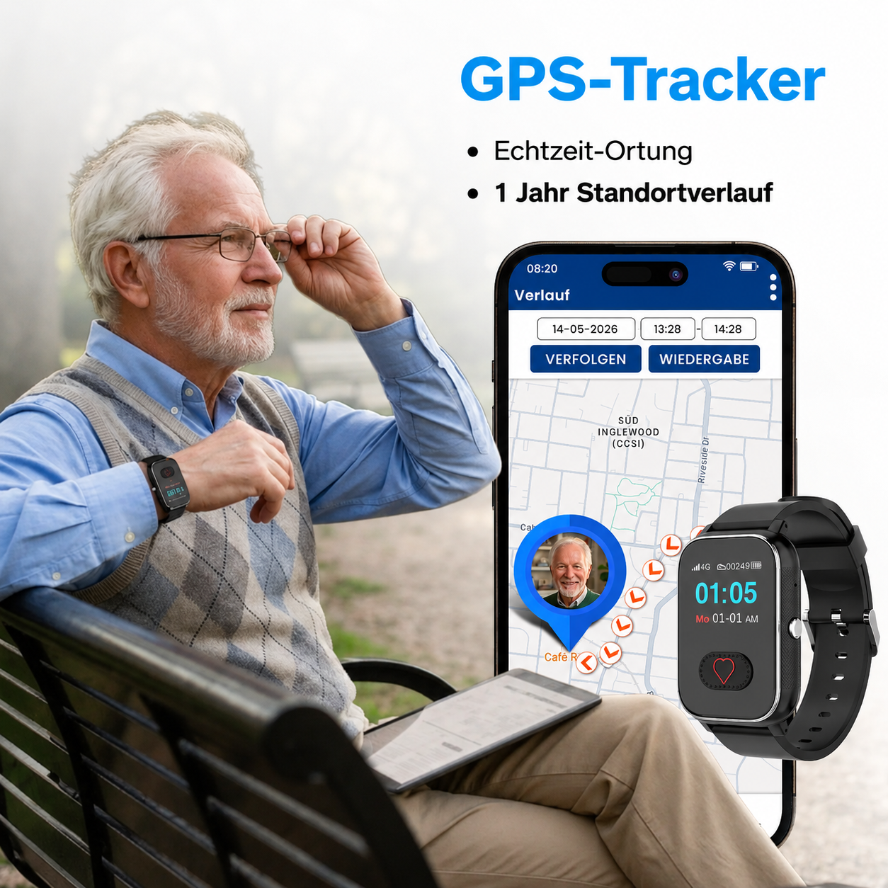 Senioren Sturzerkennung SOS-Smartwatch – Bild 4